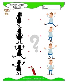 Gölgesi İle Eşleştir Çalışma Sayfaları